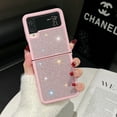 thumbnail image 1 of Case for Samsung Galaxy Z Flip 3 5G, Glitter Sparkly Luxury Light Slim Frosted Hard PC Shockproof Protective Bling Diamond Girls for Women Phone Case for Samsung Galaxy Z Flip 3 5G, Pink, 1 of 1