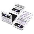 thumbnail image 1 of Case for Samsung Galaxy Z Flip 3 5G, Z Flip 3 Case Clear Plating PC Cover with Hinge Protection, Build-in Tempered Glass Screen Protector Anti-fingerprint Full Body Protection, Silver, 1 of 5