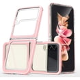 thumbnail image 1 of Case for Samsung Galaxy Z Flip 4 5G 2022, Slim Thin Soft TPU Bumper & Hard PC Transparent Back Shockproof Scratch Resistant Protective Phone Case for Samsung Galaxy Z Flip 4 5G 2022 (Pink), 1 of 8