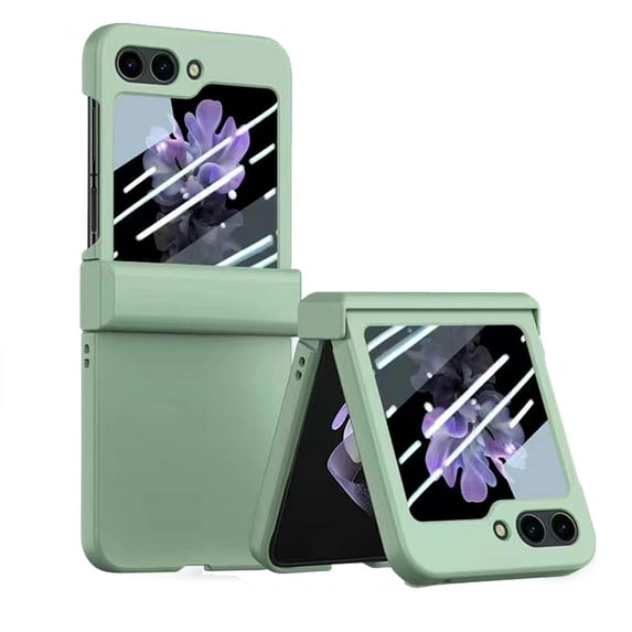 Case for Samsung Galaxy Z Flip 5 5G (2023) with Hinge Protection, Matte Hard PC Cover Slim Fit Protective Lightweight Phone Case with Small Screen Protector for Samsung Galaxy Z Flip 5 - Mint