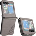 thumbnail image 1 of Case for Samsung Galaxy Z Flip 5 Leather Case, Galaxy Z Flip 5 Case Flip Folio Case Anti-Scratch Durable Heavy Duty Protective Shockproof Case for Samsung Galaxy Z Flip 5 Matte Grey, 1 of 12