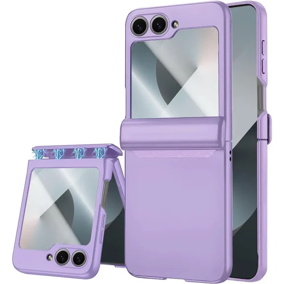 Case for Samsung Galaxy Z Flip 6 Case / Z Flip 7 FE, Hinge Protection, Built-in Screen Protector, Wireless Charging, Slim Rugged Phone Protective Case for Galaxy Z Flip 6
