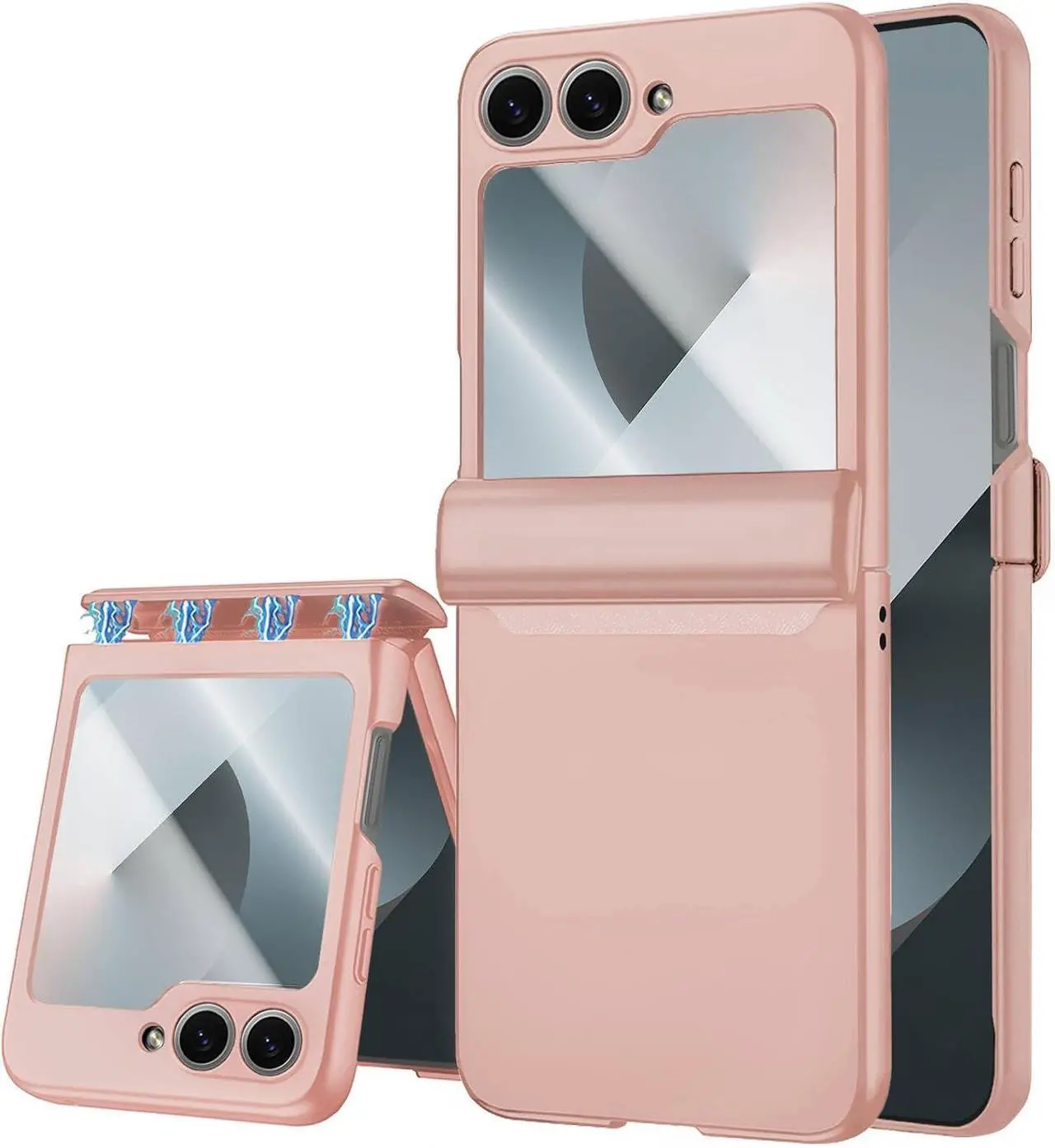 Case for Samsung Galaxy Z Flip 6 Case / Z Flip 7 FE, Hinge Protection, Built-in Screen Protector, Wireless Charging, Slim Rugged Phone Protective Case for Galaxy Z Flip 6