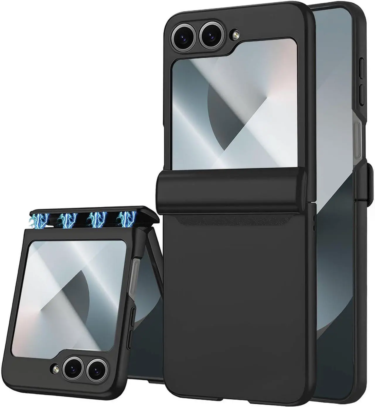 Case for Samsung Galaxy Z Flip 6 Case / Z Flip 7 FE, Hinge Protection, Built-in Screen Protector, Wireless Charging, Slim Rugged Phone Protective Case for Galaxy Z Flip 6