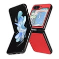 thumbnail image 1 of Case for Samsung Galaxy Z Flip 7, Classic PU Leather Back Cover Drop Protective Shell Slim Fit Shockproof Phone Case Cover for Samsung Galaxy Z Flip 7 - Red, 1 of 10