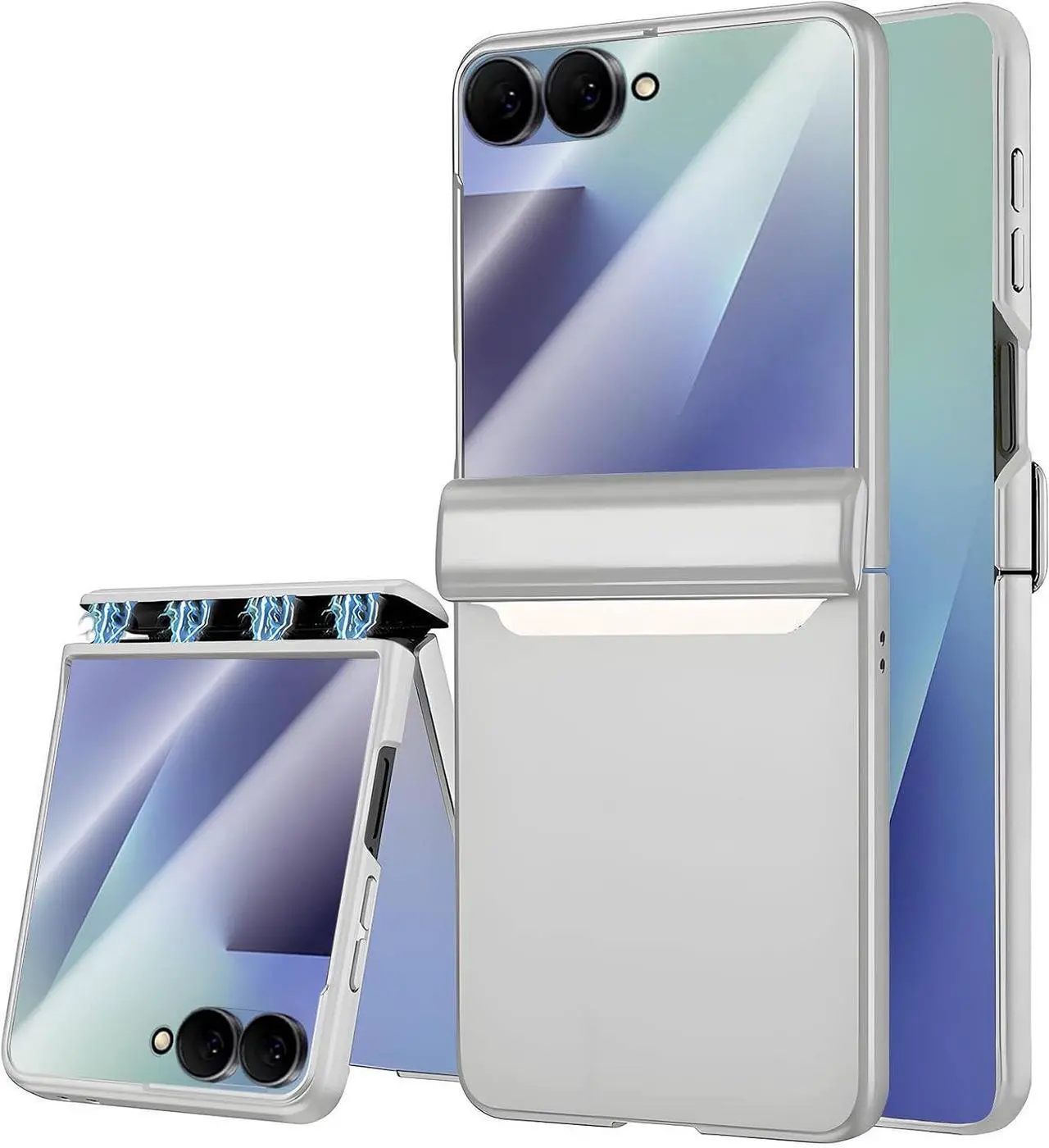 Case for Samsung Galaxy Z Flip 7, Hinge Protection, Built-in Screen Protector, Wireless Charging, Shockproof, Slim Rugged Phone Protective Case for Galaxy Z Flip 7