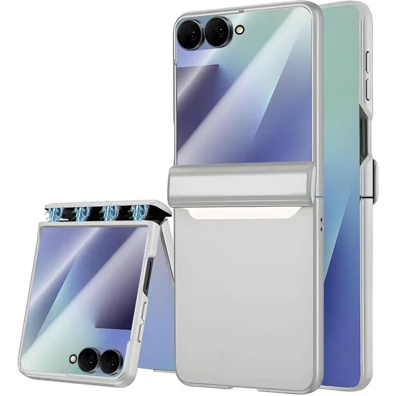 Case for Samsung Galaxy Z Flip 7, Hinge Protection, Built-in Screen Protector, Wireless Charging, Shockproof, Slim Rugged Phone Protective Case for Galaxy Z Flip 7