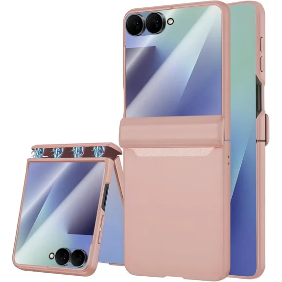 Case for Samsung Galaxy Z Flip 7, Hinge Protection, Built-in Screen Protector, Wireless Charging, Shockproof, Slim Rugged Phone Protective Case for Galaxy Z Flip 7