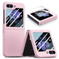 thumbnail image 1 of Case for Samsung Galaxy Z Flip5 Skin-Friendly Folding Case, Slim Rugged PC Cover with Screen Protective Film, Full Coverage Shockproof Anti-Scratches Case for Samsung Galaxy Z Flip5,Pink, 1 of 6