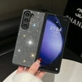 thumbnail image 1 of Case for Samsung Galaxy Z Fold 3 5G, Glitter Sparkly Luxury Light Slim Frosted Hard PC Shockproof Protective Bling Diamond Girls for Women Phone Case for Samsung Galaxy Z Fold 3 5G, Black, 1 of 1