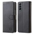 thumbnail image 1 of Case for Samsung Galaxy Z Fold 3 5G, Vintage PU Leather Card Slots Book Case Magnetic Buckle Shock-Absorbing Protective Flip Case Compatible with Samsung Galaxy Z Fold 3 5G - Black, 1 of 6