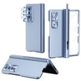 thumbnail image 1 of Case for Samsung Galaxy Z Fold 3, Double Hinge Protection with Pen Holder and Pen, Glossy Plating Bulit-in Screen Protector Shockproof Protective Case Cover for Samsung Galaxy Z Fold 3, Blue, 1 of 7