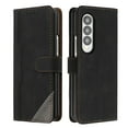 thumbnail image 1 of Case for Samsung Galaxy Z Fold 3, PU Leather Wallet Folio Card Holder Shockproof Drop Protection Wireless Charging Phone Case Cover Compatible with Samsung Galaxy Z Fold 3, Black, 1 of 7