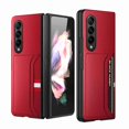 thumbnail image 1 of Case for Samsung Galaxy Z Fold 4 Classic Lychee Pattern PU Leather Wallet Cover, with Screen Protector Card Slot Holder, Rugged PC Shockproof Non-Slip Case for Samsung Galaxy Z Fold 4,Red, 1 of 9