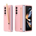 thumbnail image 1 of Case for Samsung Galaxy Z Fold 4, with Pen Holder & Free Stylus Thin Slim Fit Matte PC Fall Protection Shockproof Anti-fingerprint Phone Case Cover for Samsung Galaxy Z Fold 4 5G, Pink, 1 of 7