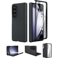 thumbnail image 1 of Case for Samsung Galaxy Z Fold 5 (2023) with Built-in Cover Screen Protector & Hinge Protection, Slim Hard PC + PU Protective Phone Case for Galaxy Z Fold5 5G - Graphite, 1 of 13