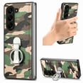 thumbnail image 1 of Case for Samsung Galaxy Z Fold 5 5G, Camouflage PU Leather Protective Slim Durable Phone Case Cover for Samsung Galaxy Z Fold 5 5G 2023 with 360 Free Rotation Ring Kickstand, Green, 1 of 9