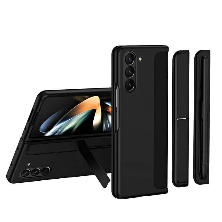 Case for Samsung Galaxy Z Fold 5 5G, with Detachable Magnetic S Pen Holder  and S Pen, Build-in Hidden Kickstand 2 In 1 Protective Phone Case Cover for 