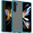 thumbnail image 1 of Case for Samsung Galaxy Z Fold 5 Phone Case Slim Dropproof [Defend from Drop/Scratch/Slip/Fingerprint] Clear Acrylic Hard Back Soft TPU Bumper Hybrid Phone Case for Samsung Z Fold 5-Crystal Blue, 1 of 16