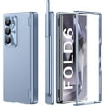 thumbnail image 1 of Case for Samsung Galaxy Z Fold 6, 4-in-1 Magnetic Hinge Protection Case with Lens Protection, S Pen Holder, and Screen Protector - Compatible with Samsung Galaxy Z Fold 6 5G (Blue), 1 of 14