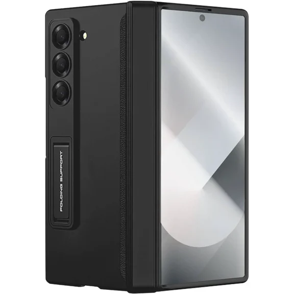 Case for Samsung Galaxy Z Fold 6 with Hinge Protection, [Built-in Screen Protector] [Adjustable Kickstand] Shockproof Slim Fit All-inclusive Protective Phone Cover for Galaxy Z Fold 6 2024