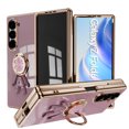 thumbnail image 1 of Case for Samsung Galaxy Z Fold 6, Luxury Astronaut Ring Hoder Stand Plating Ultra Slim Support Magnetic Car Mount Drop Protective Phone Case Cover for Samsung Galaxy Z Fold 6, Purple, 1 of 6