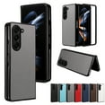 thumbnail image 1 of Case for Samsung Galaxy Z Fold 6 Lychee Pattern PU Leather Folding Cover, Rugged PC Bumper Shockproof Lens Protection Anti-Scratches Slim Case for Samsung Galaxy Z Fold 6, Gray, 1 of 8