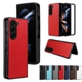 thumbnail image 1 of Case for Samsung Galaxy Z Fold 6 Lychee Pattern PU Leather Folding Cover, Rugged PC Bumper Shockproof Lens Protection Anti-Scratches Slim Case for Samsung Galaxy Z Fold 6, Red, 1 of 8
