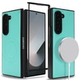 thumbnail image 1 of Case for Samsung Galaxy Z Fold 6, Strong Magnetic Compatible with Mag-Safe Charging, PU Leather + Hard PC Flexible TPU Shell Slim Full Shockproof Protective Phone Cover for Galaxy Z Fold 6, Mint, 1 of 9