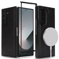 thumbnail image 1 of Case for Samsung Galaxy Z Fold 6, Strong Magnetic Compatible with Mag-Safe Charging, PU Leather + Hard PC Flexible TPU Shell Slim Full Shockproof Protective Phone Cover for Galaxy Z Fold 6, Black, 1 of 9
