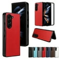 thumbnail image 1 of Case for Samsung Galaxy Z Fold 7 5G, Classic PU Leather Back Cover Drop Protective Shell Slim Fit Shockproof Phone Case Cover for Samsung Galaxy Z Fold 7 - Red, 1 of 8