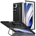 thumbnail image 1 of Case for Samsung Galaxy Z Fold 7, Camea Frame Stand, with Stylus and Stylus Holder, Tempered Glass Screen Protector, Metal Buttons Matte PC Shockproof Case for Samsung Galaxy Z Fold 7, Black, 1 of 12
