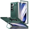 thumbnail image 1 of Case for Samsung Galaxy Z Fold 7, Camea Frame Stand, with Stylus and Stylus Holder, Tempered Glass Screen Protector, Metal Buttons Matte PC Shockproof Case for Samsung Galaxy Z Fold 7, Darkgreen, 1 of 12