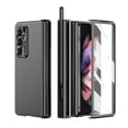 thumbnail image 1 of Case for Samsung Galaxy Z Fold 7, Double Hinge Protection with Pen Holder and Pen, Glossy Plating Bulit-in Screen Protector Shockproof Protective Case Cover for Samsung Galaxy Z Fold 7, Black, 1 of 7