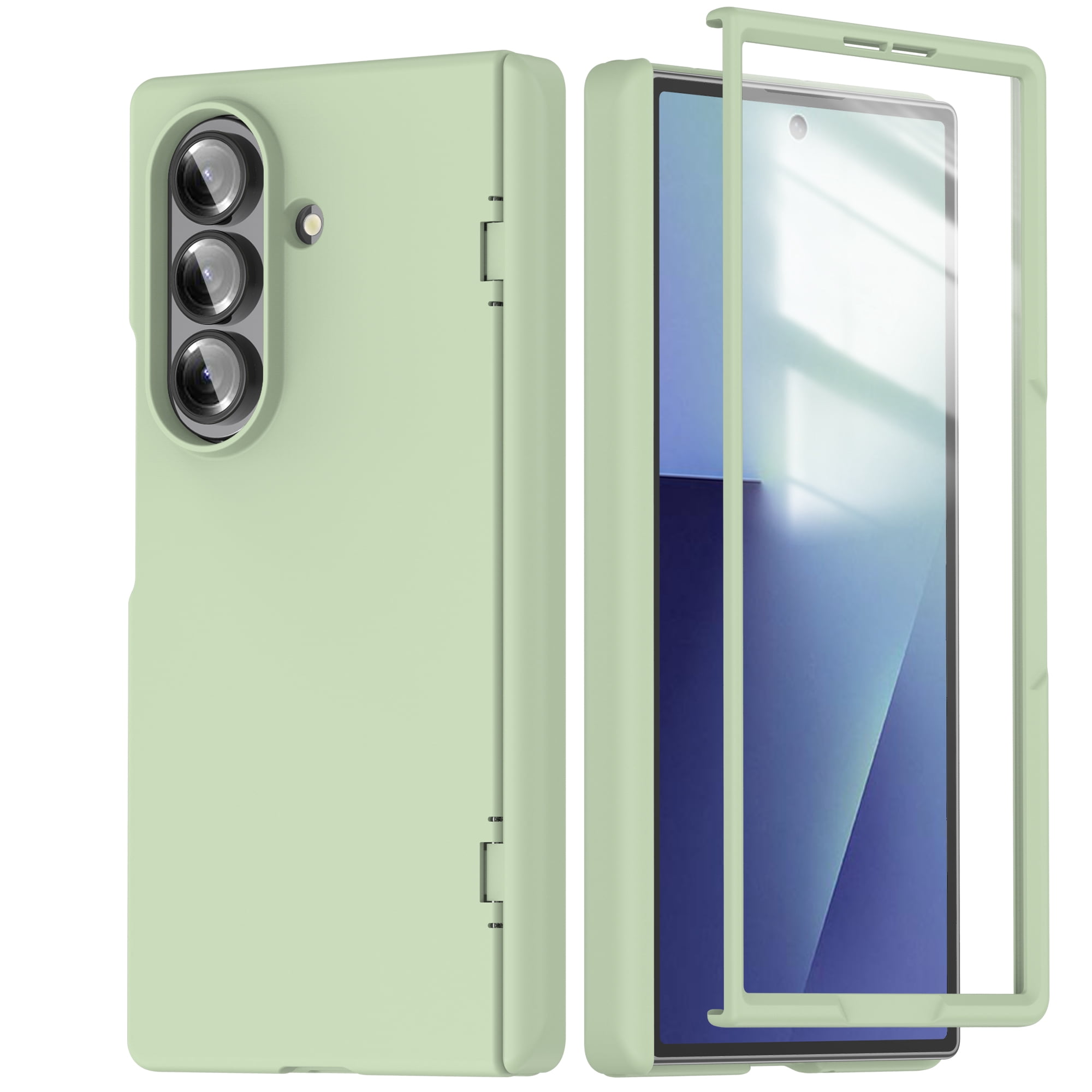 Case for Samsung Galaxy Z Fold 7, HD Tempered Glass Outer Film + Matte ...