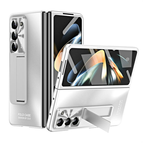 Case for Samsung Galaxy Z Fold 7, Plating Anti-Scratch Shockproof Glossy Hard PC Ultra Slim with Screen Protector Anti-Scratch Phone Case Cover Women Men for Samsung Galaxy Z Fold 7 - Silver