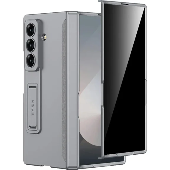 Case for Samsung Galaxy Z Fold 7 with Privacy Screen Protector, [Anti Spy] Built-in Adjustable Kickstand & Magnetic Hinge Protection Full-Body Protective Case for Galaxy Z Fold 7 5G