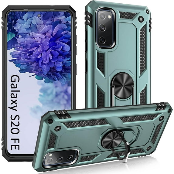 Case for Samsung S20 FE Phone Case Samsung Galaxy S20 FE Case, Military Grade, Heavy Duty, with Stand Ring, Support Magnet Car Mount for Samsung Galaxy S20 FE Case Teal