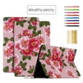 thumbnail image 1 of Case for Samsung Tab A7 10.4 2020, Slim Lightweight Smart Shell Multi-angle Viewing Kickstand Cover with Flower Pattern Magnetic Folio Case for Galaxy Tab T500/T505/T507,Wealthy Peony, 1 of 5