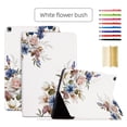 thumbnail image 1 of Case for Samsung Tab A7 10.4 2020, Slim Lightweight Smart Shell Multi-angle Viewing Kickstand Cover with Flower Pattern Magnetic Folio Case for Galaxy Tab T500/T505/T507,White Flower Bush, 1 of 5