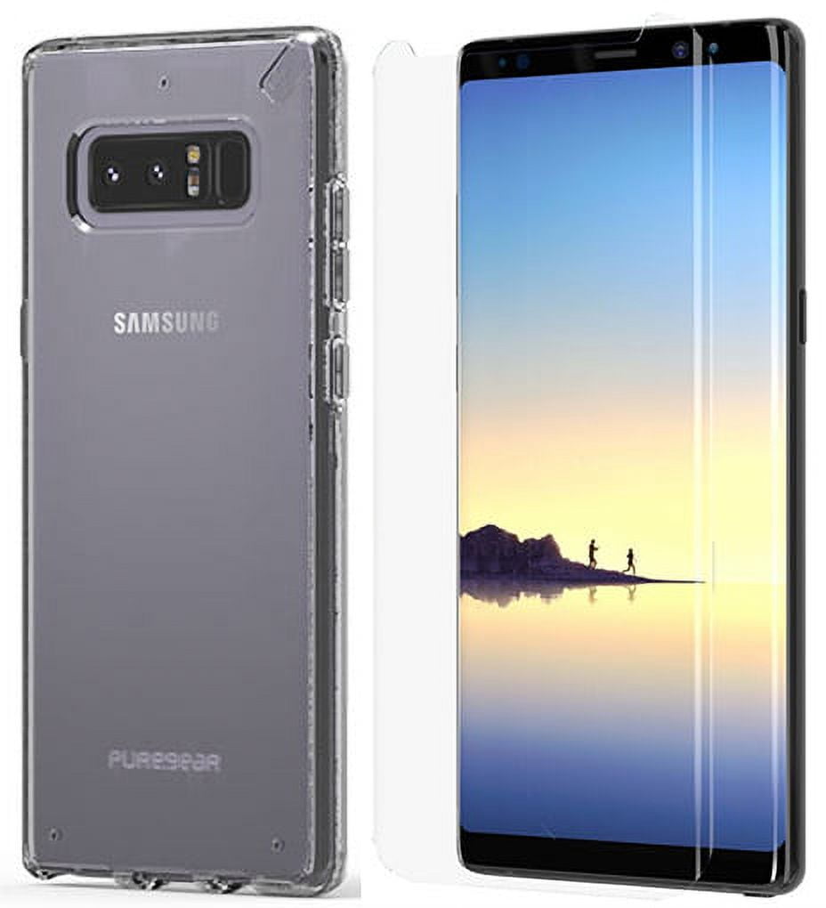 Case and Screen Protector for Note 8, PureGear [Clear] SlimShell Hard ...