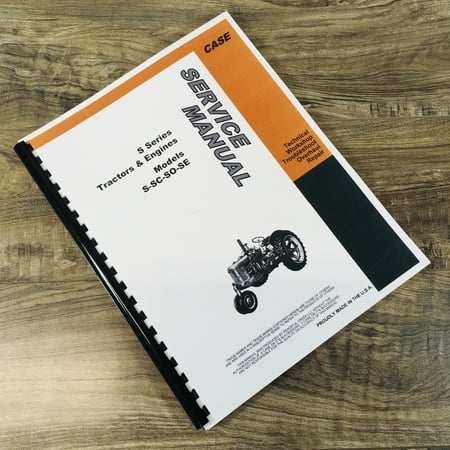 Case Series S Sc So Se Tractor Engine Service Repair Manual Technical Shop Book