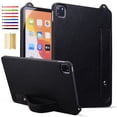 thumbnail image 1 of Case with Stand for iPad Pro 11 Inch Case 2024 5th Generation (M4) - Durable PU Leather Cover with Auto Sleep Wake, Card Slot, Hand Strap Feature For iPad Pro 11 2024,Black, 1 of 5