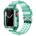 thumbnail image 1 of Case+Strap For Apple Watch Band 40mm 44mm 41mm 45mm 42mm 38mm Accessories Soft Silicone Transparent Bracelet iWatch 5 4 3 SE 6 7, 1 of 9