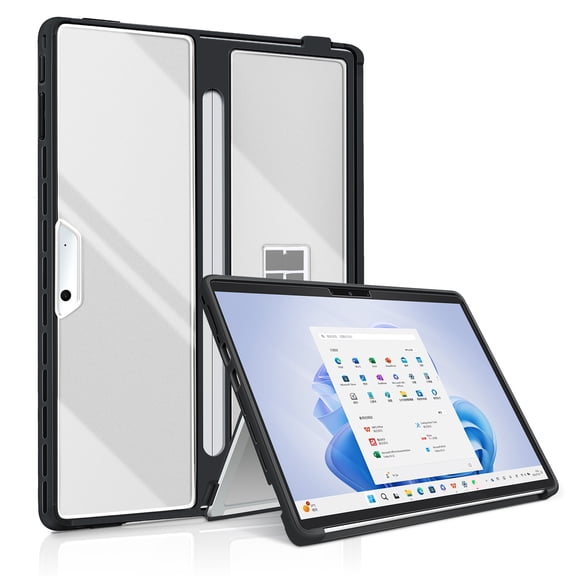 Case for Surface Pro 11, TPU Keyboard Case with Pen Holder, Full Coverage Protection, Multi-angle Adjustment, for Surface Pro 10 /for Surface Pro 9 /for Surface Pro 8 13-Inch