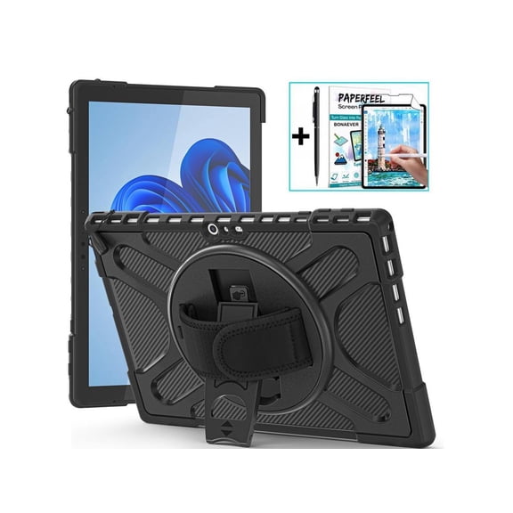 Case For Surface Pro 7 Plus / Surface Pro 7 / Surface Pro 6 / Surface Pro 5 / Surface Pro 4 12.3 inch, Heavy Duty Shockproof Cover with Kickstand and Hand Strap, Pen Holder, 2 in 1 Stylus Pen
