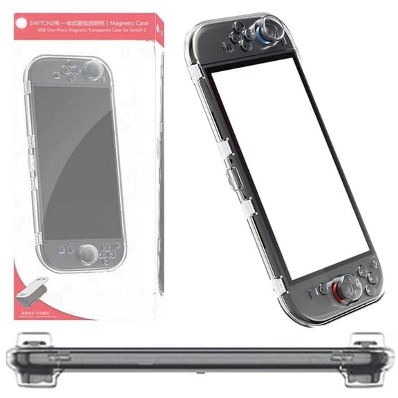 Case for Switch 2 2025,Magnetic closure storage box PC high transparent protective box Ultra Slim Design Dustproof waterproof shockproof drop resistant (Host Case)