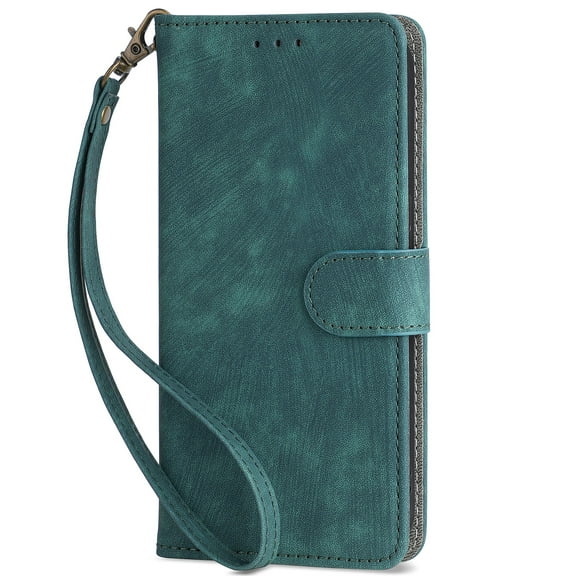 Case for TCL Lively Jitterbug Smart4 Wallet Protective Case, Leather Phone Case with Magnetic Closed Credit Card Slot - Wrist Strap Shockproof Protection Phone Case