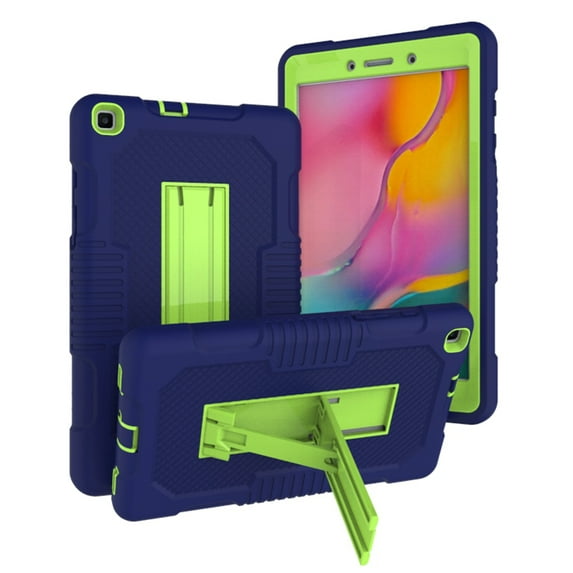 Case for Tab A 8.0 Inch 2019 T295, Rugged Heavy Duty Armor Hard Back Cover Case with Kickstand Compatible with Samsung Galaxy Tab A 8.0 Inch 2019 SM-T295/T290,Blue Green