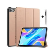 Case for Teclast M40 Plus 10.1 inch / P30S 10.1 inch / P40HD 10.1 inch, Tri fold Slim Lightweight Hard Shell Smart Protective Cover with Multi-Angle Stand, Universal Stylus Pen
